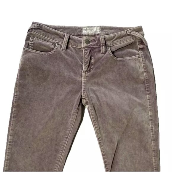 Free People Iridiscent Velvet Skinny Jeans Size 27 or 4 Stretchy Purple Gray - Picture 3 of 7